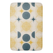 Boho Celestial Sun Moon Pattern Badematte (Vorderseite Vertikal)