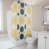 Boho Celestial Sun Moon Pattern Duschvorhang (Beispiel)