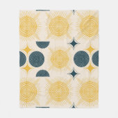 Boho Celestial Sun Moon Pattern Fleecedecke (Vorderseite)