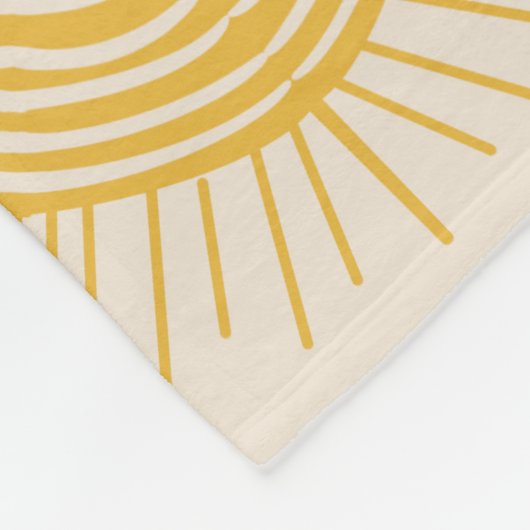 Boho Celestial Sun Moon Pattern Fleecedecke (Ecke)