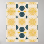 Boho Celestial Sun Moon Pattern Poster (Vorne)