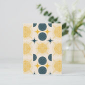 Boho Celestial Sun Moon Pattern Postkarte (Stehend Vorderseite)