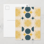 Boho Celestial Sun Moon Pattern Postkarte (Vorne/Hinten)