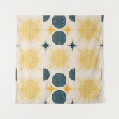 Boho Celestial Sun Moon Pattern Wandteppich (Vorderseite)