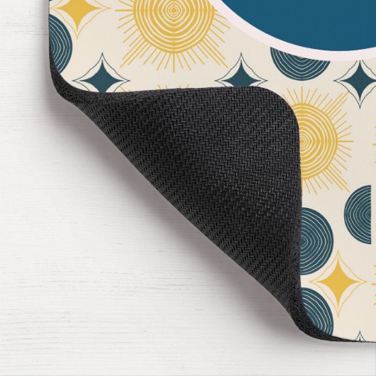 Boho Celestial Sun Moon Script Mousepad (Ecke)