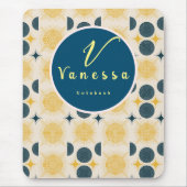 Boho Celestial Sun Moon Script Mousepad (Vorne)