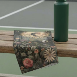 Boho Celestial Sun Moon Wildflower Garden Sports Handtuch