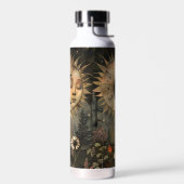 Boho Celestial Sun Moon Wildflower Garden Trinkflasche (Links)