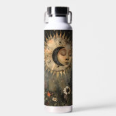 Boho Celestial Sun Moon Wildflower Garden Trinkflasche (Vorne)