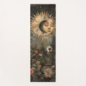 Boho Celestial Sun Moon Wildflower Garden Yogamatte (Vorderseite)