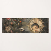 Boho Celestial Sun Moon Wildflower Garden Yogamatte (Vorderseite (Horizontal))