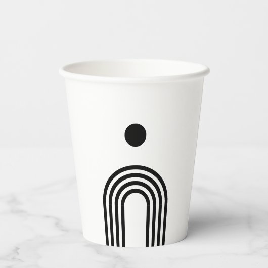 Boho Celestial Sun Pappbecher (Rückseite)