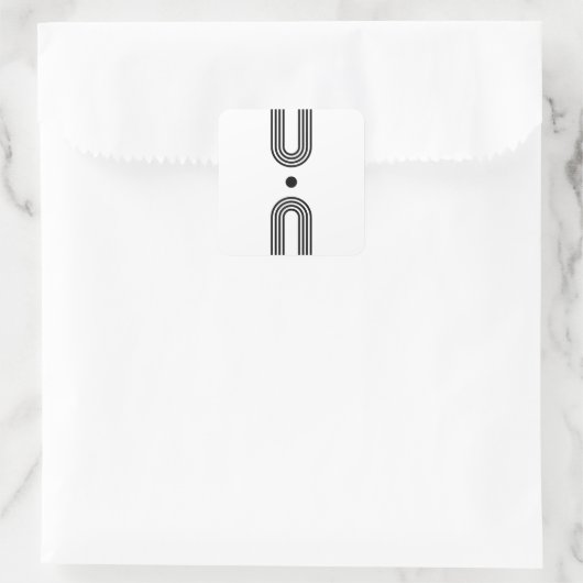 Boho celestial Sun Quadratischer Aufkleber (Tasche)