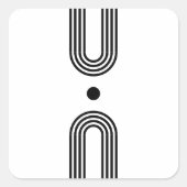 Boho celestial Sun Quadratischer Aufkleber (Vorderseite)