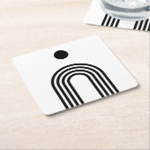 Boho Celestial Sun Rechteckiger Pappuntersetzer (angewinkelt)