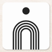 Boho Celestial Sun Rechteckiger Pappuntersetzer (Vorderseite)