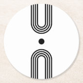 Boho celestial Sun Runder Pappuntersetzer (Vorderseite)