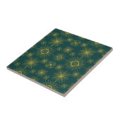 Boho Celestial Sun Stars Aquamarines Muster Fliese (Seite)