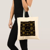 Boho Celestial Sun Stars Black Tragetasche (Vorderseite (Produkt))