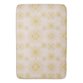 Boho Celestial Sun Stars Ivory Pattern Badematte (Vorderseite Vertikal)