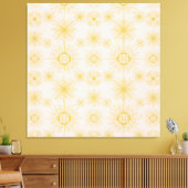 Boho Celestial Sun Stars Ivory Pattern Leinwanddruck (Insitu (Wohnzimmer))
