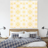 Boho Celestial Sun Stars Ivory Pattern Leinwanddruck (Insitu (Schlafzimmer))