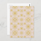 Boho Celestial Sun Stars Ivory Pattern Postkarte (Vorne/Hinten)