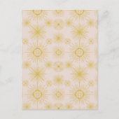 Boho Celestial Sun Stars Ivory Pattern Postkarte (Vorderseite)