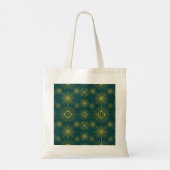 Boho Celestial Sun Stars Personalisiert Aquamarin Tragetasche (Rückseite)
