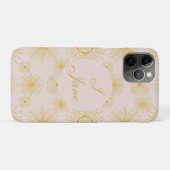 Boho Celestial Sun Stars Personalisiert Ivory Case-Mate iPhone Hülle (Rückseite (Horizontal))