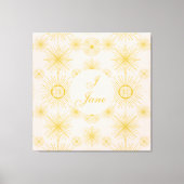 Boho Celestial Sun Stars Personalisiert Ivory Leinwanddruck (Vorderseite)