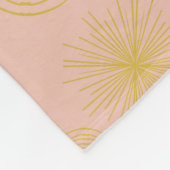 Boho Celestial Sun Stars Personalisiert Pink Fleecedecke (Ecke)