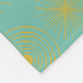 Boho Celestial Sun Stars Personalisiert Türkis Fleecedecke (Ecke)
