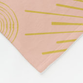 Boho Celestial Sun Stars Pink Pattern Fleecedecke (Ecke)