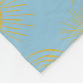 Boho Celestial Sun Stars Sky Blue Fleecedecke (Ecke)