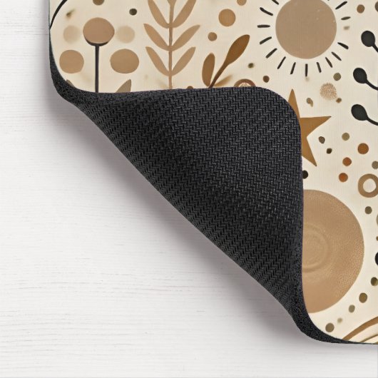 Boho Celestial Sun und Moon Pattern Mousepad (Ecke)