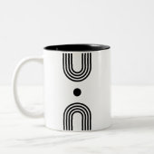 Boho celestial Sun Zweifarbige Tasse (Links)