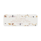 Boho Celestial Terracotta Dusche Rücksendeadresse (Vorne)