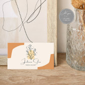 Boho Celestial Terracotta Minimalist Visitenkarte