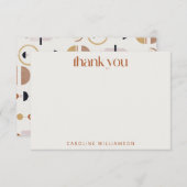 Boho Celestial Terracotta Personalisiert Stationer Dankeskarte (Vorne/Hinten)