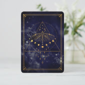 Boho Celestial Vibrational Match Affirmation Card (Stehend Vorderseite)