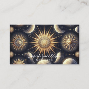 Boho-Celestial-Visitenkarte – Kosmischer Nachthimm Visitenkarte