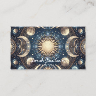 Boho-Celestial-Visitenkarte – Kosmischer Nachthimm Visitenkarte