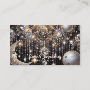 Boho-Celestial-Visitenkarte – Kosmischer Nachthimm Visitenkarte