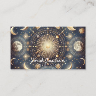 Boho-Celestial-Visitenkarte – Kosmischer Nachthimm Visitenkarte