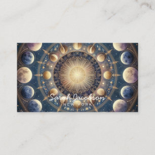 Boho-Celestial-Visitenkarte – Kosmischer Nachthimm Visitenkarte