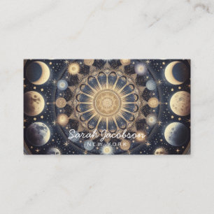 Boho-Celestial-Visitenkarte – Kosmischer Nachthimm Visitenkarte
