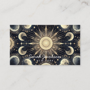 Boho-Celestial-Visitenkarte – Kosmischer Nachthimm Visitenkarte