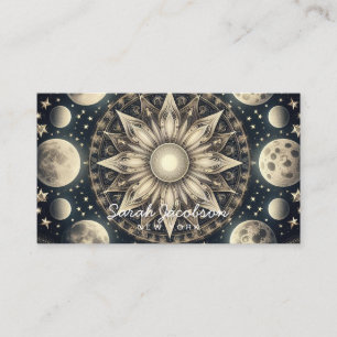 Boho-Celestial-Visitenkarte – Kosmischer Nachthimm Visitenkarte