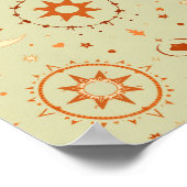 Boho Celestial Wall Art | Sun & Moon Spiritual Poster (Ecke)